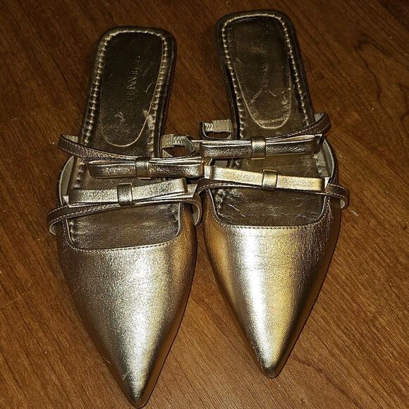 LK Bennett Ariella Flat Mule Rose Gold EU Size 38 (US 7.5) - Picture 5 of 10